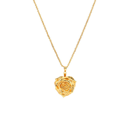 Real pendant necklace Pink