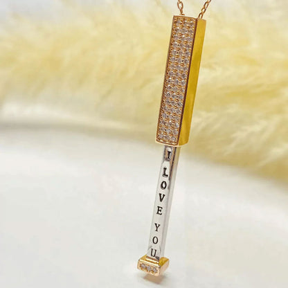 Collier barre "I Love You"