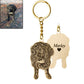 Dog silhouette key ring