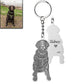 Dog silhouette key ring